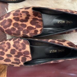 Nine West Brown Leopard Print Flats